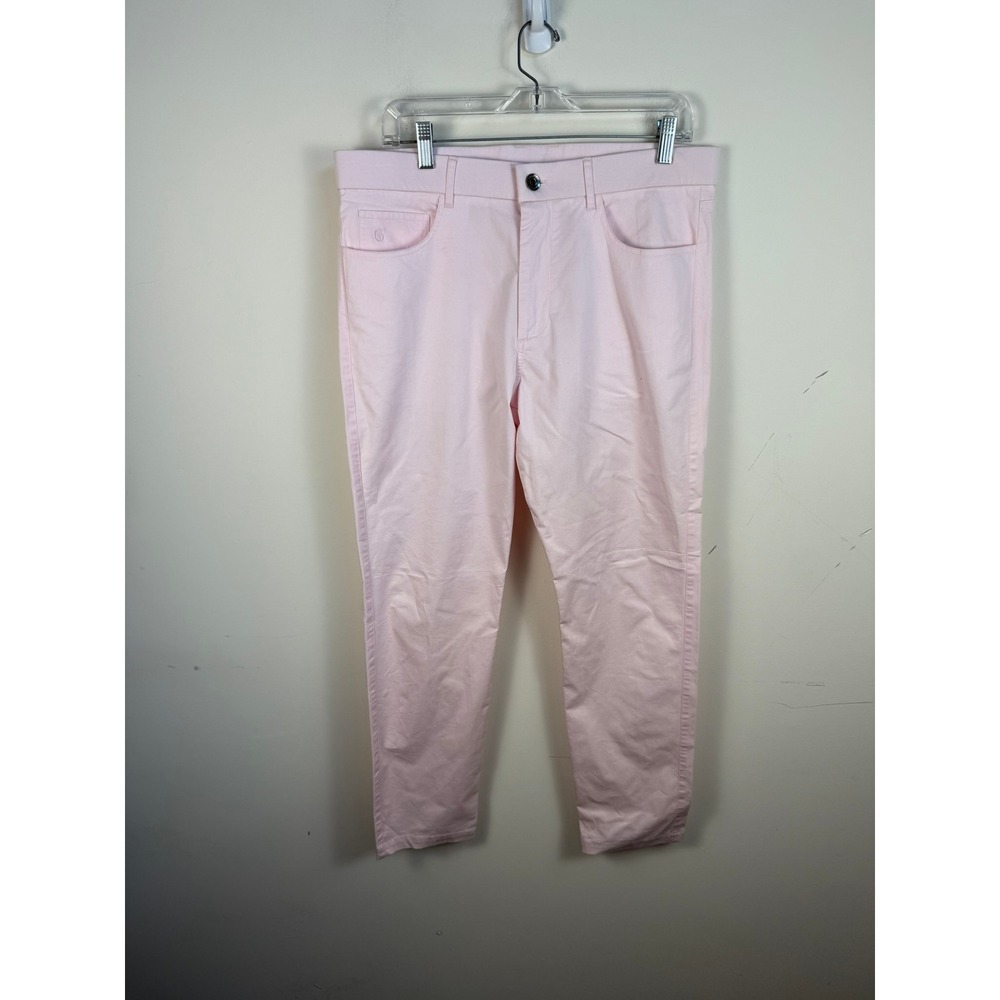 Greyson Armonk Pants Mens 34x29 Light Pink Golf Trousers Five Pocket Stretch